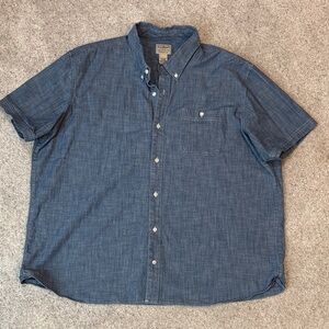 L.L. Bean Casual Denim Blue Button-Down Shirt